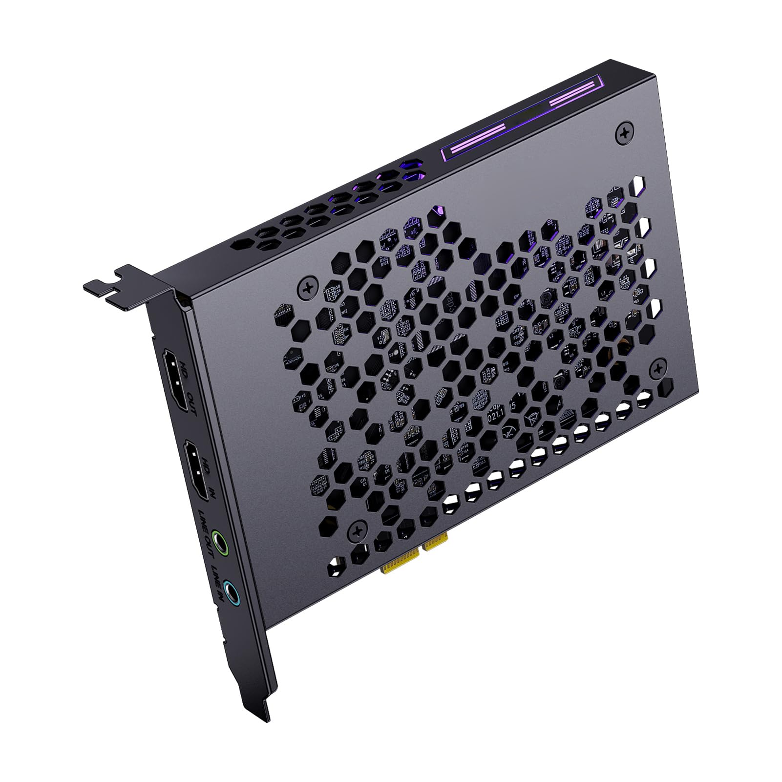 Cocoarm Scheda di Acquisizione Giochi 4K30 PCIe Gen3 X1 Scheda di Acquisizione Giochi Latenza Ultra Bassa HD Ingresso Uscita I O per la Registrazione in Streaming Utenti OBS Creatori di Contenuti