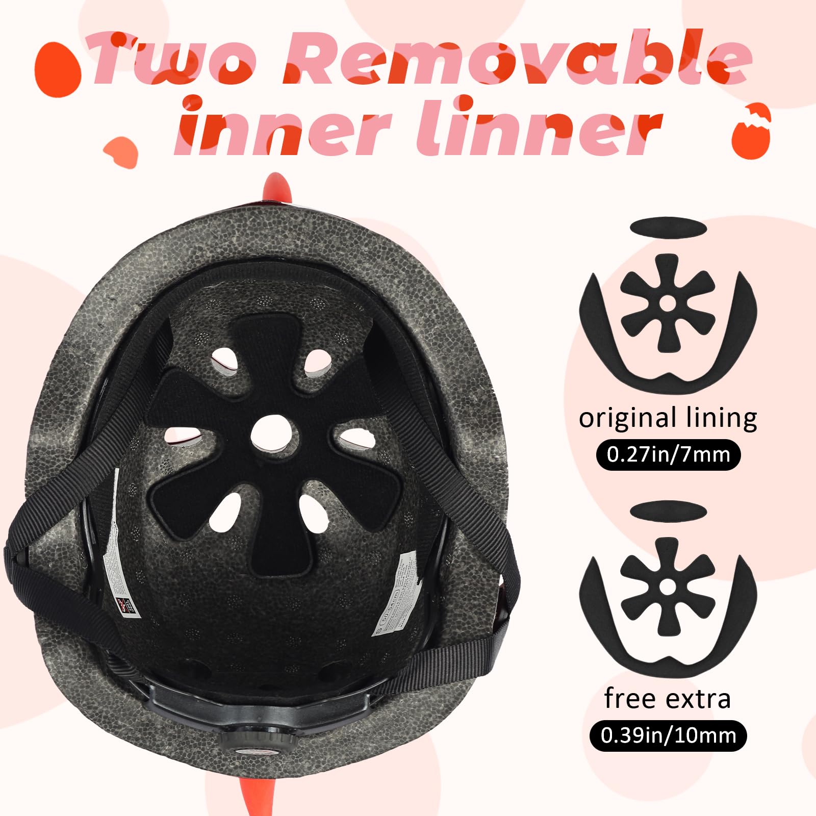 Casco de bicicleta para niños pequeños, ajustable y multideportivo, 3 tamaños para edades de 1-2-3-5-8-14 años 5