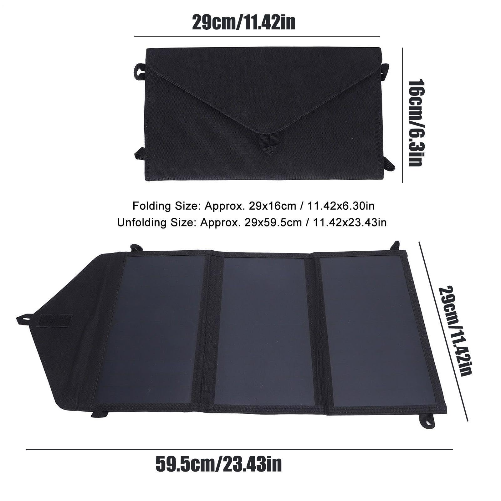 Ładowarka słoneczna, przenośny panel słoneczny Trójkrotny przenośny panel | 100W podwójny laptopowy laptopy na smartfony Bank Power Bank do wędkowania, wycieczk