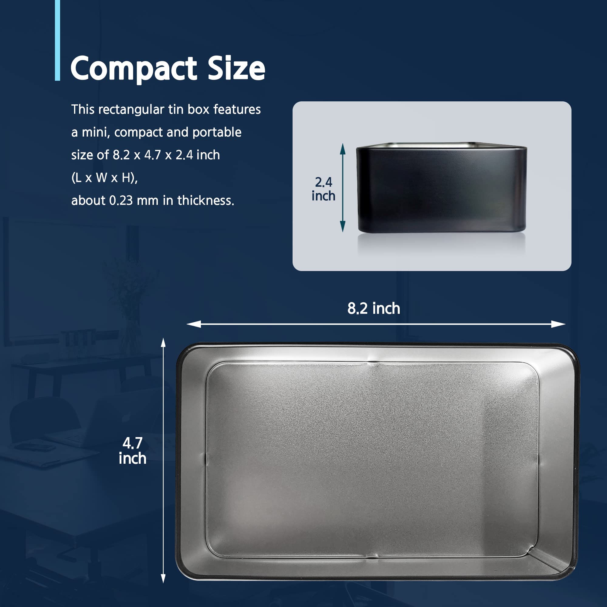 Solid Perfume Tighall 8pcs Metal Box With Lid Tin Box Container Storage... Tin Storage Box 4 thumbnail image