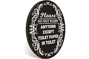 Prevent Paper-Induced Plumbing Predicaments with Our "Do Not Flush Anything Except Toilet Paper" Sign