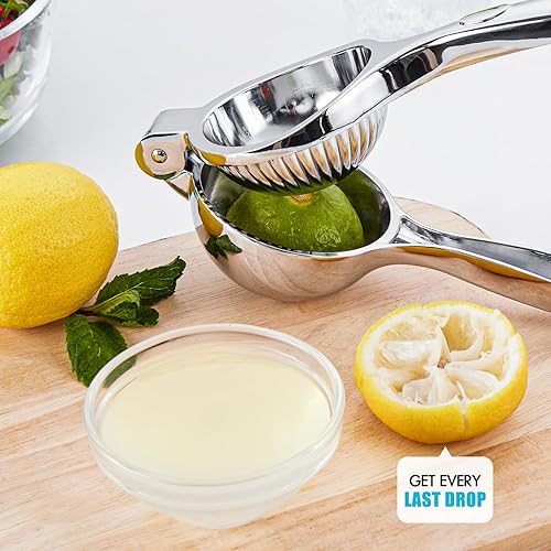 Miniatura 5 de Exprimidor manual de limón, exprimidor de limón de mano grande, apto para lavavajillas, exprimidor de limón resistente adecuado para limón, lima y