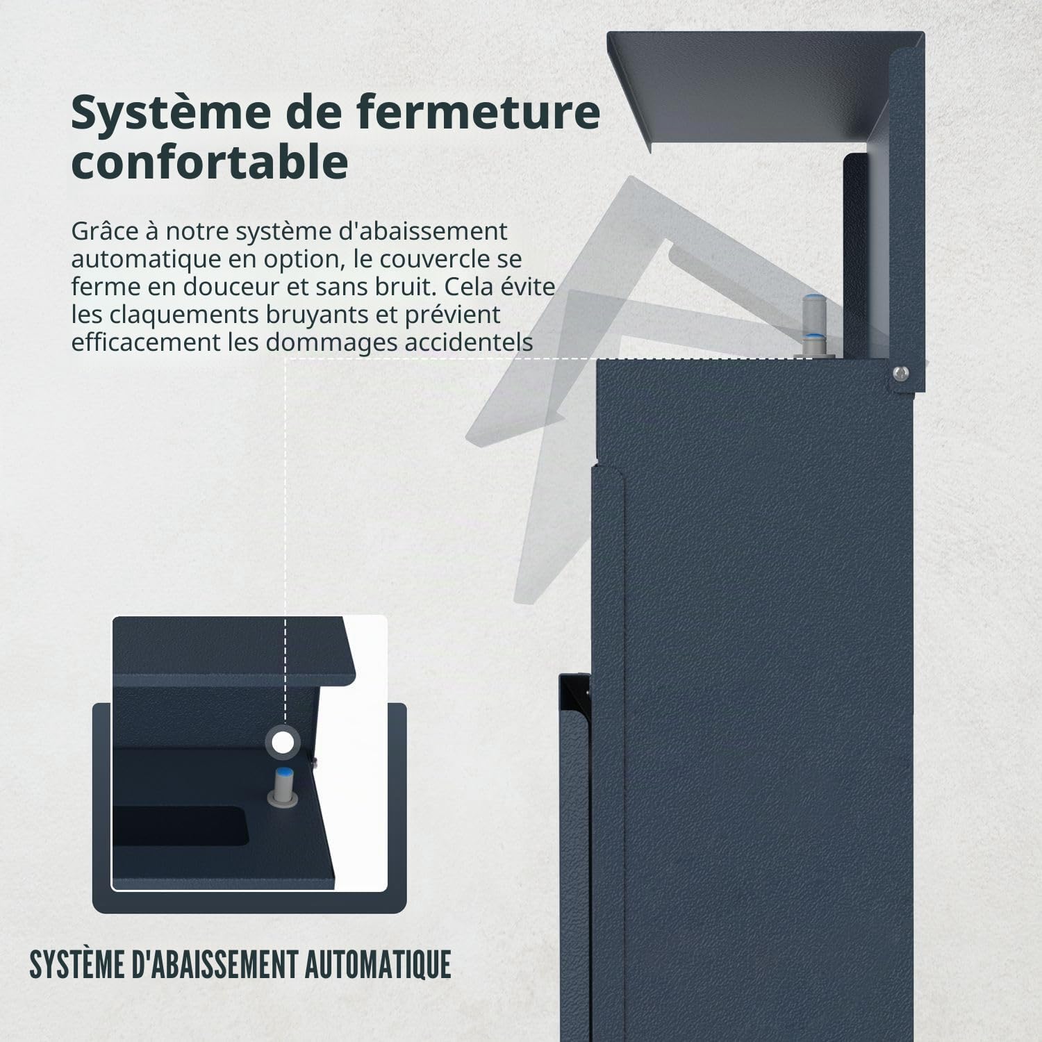 Graviers Boîte aux Lettres sur Pied Anthracite RAL 7016 - Design Robuste, Plaque personnalisée en Acier Inoxydable, résistante aux intempéries, boîte aux Lettres