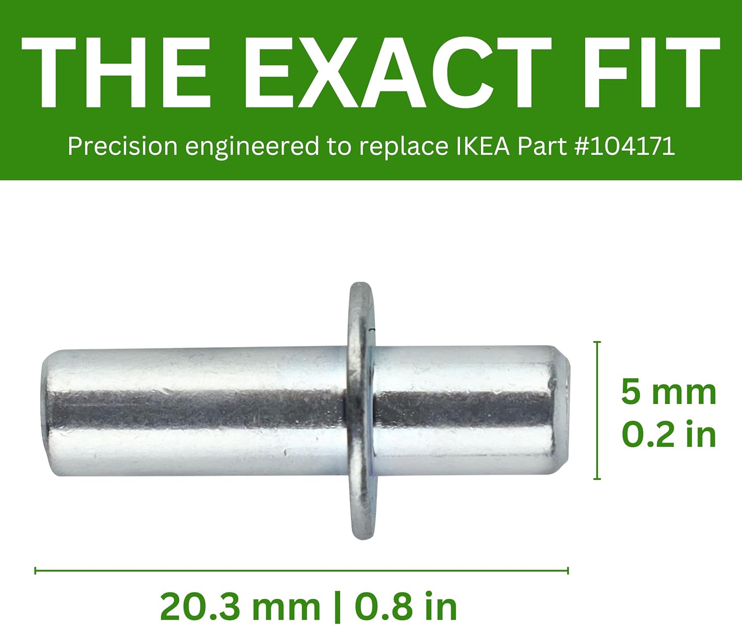 Spare Hardware Parts HEMNES Bookshelf Pins (Replacement for IKEA Part #104171) (Pack of 12)