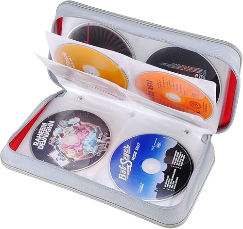 Miniatura 13 de Cartera para CD y DVD, capacidad de 96 pulgadas, resistente, resistente, almacenamiento de DVD, carcasa dura, soporte para disco de CD, funda de