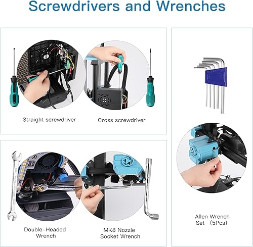 Miniatura 4 de Sovol Kit de herramientas para impresora 3D, 78 piezas de accesorios de impresora 3D con kit de limpieza de boquilla, kit de destornilladores