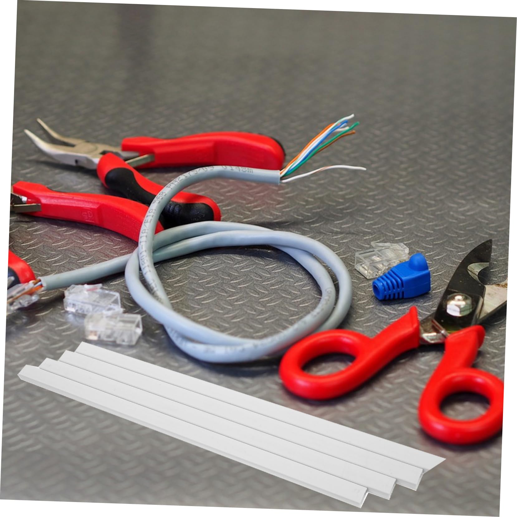 NUOBESTY 4 Set Canalina Passacavi per Muro Copricavo per Tv e Striscia Nascondimento Facile Installazione e Resistente Al