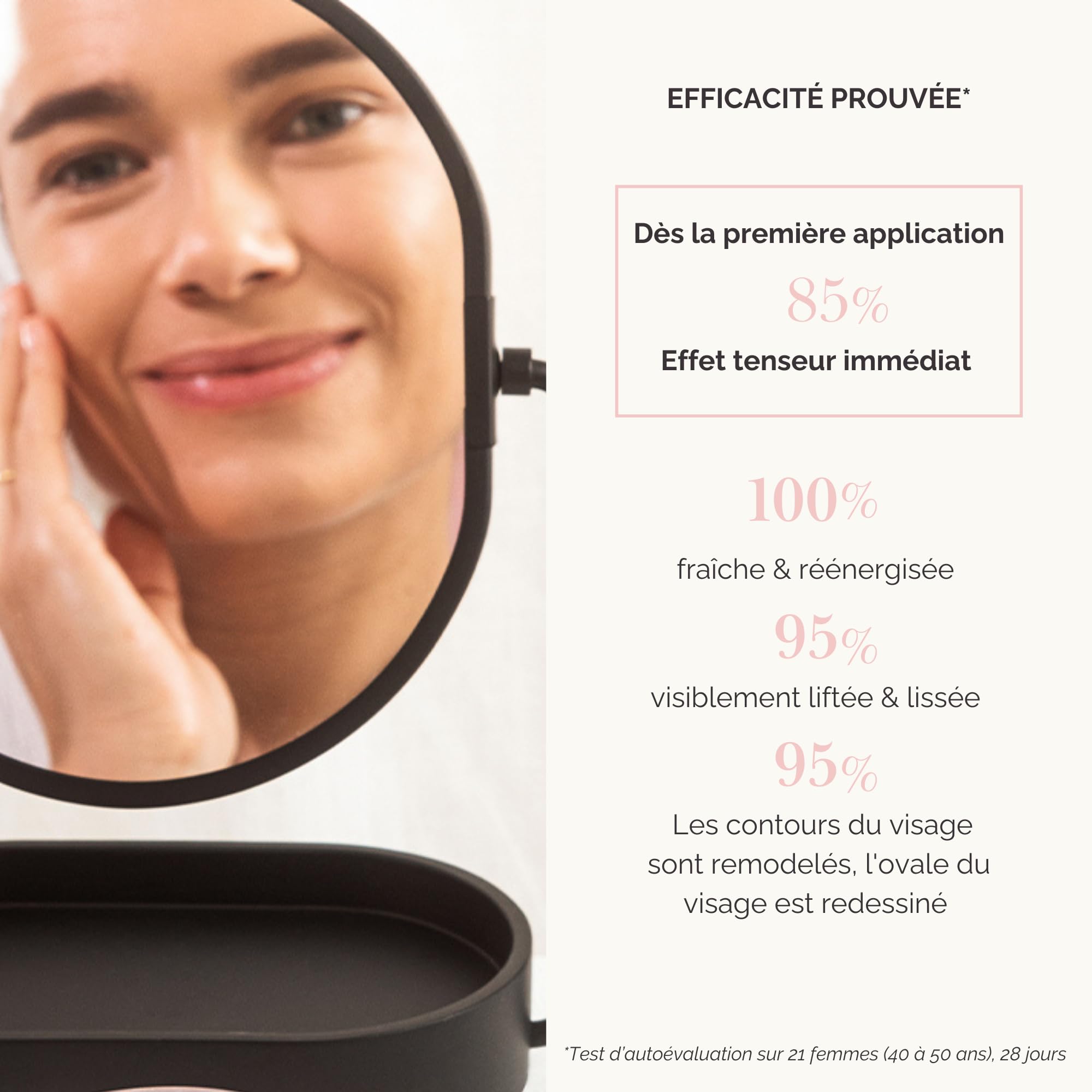 Qiriness - Crème Anti-Âge Caresse Active Énergie Lift - Technologie Gènes Horloge Acide Hyaluronique - Pour le Visage et le Cou - Peaux Matures - Blanc - 50 ml