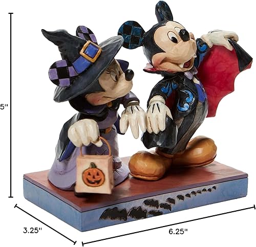 Miniatura 4 de Enesco Disney Traditions por Jim Shore Witch Minnie y Vampire Mickey Mouse Figura de Halloween, 5 pulgadas, multicolor