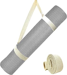 Strauss TPE Yoga Mat | Exercise Mat For Home Workout, Gym and Yoga Sessions | Anti Slip Gym Mat | Workout Mat For Men, Women and Kids | Yoga Mat With Carry Strap | Thickness: 6MM,(Grey)-image-28