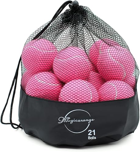 Miniatura 2 de Magicorange Pelotas de tenis, paquete de 21 pelotas de tenis de entrenamiento avanzado, pelotas de práctica, vienen con bolsa de malla para un fácil