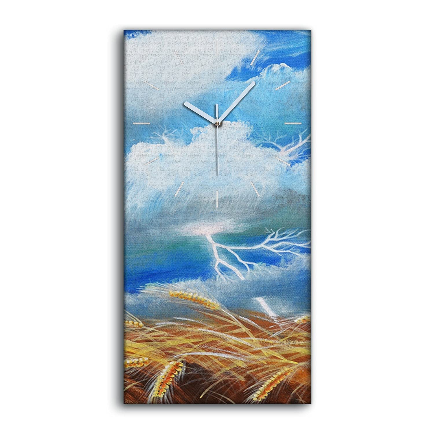 Horloge sur Toile Silencieuse pour Chambre et Salon Moderne