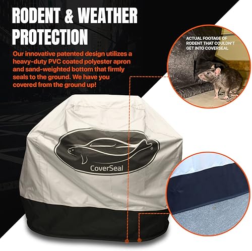 Miniatura 6 de CoverSeal Cubierta pequeña para barbacoa, delantal resistente a la intemperie para una barbacoa de 2 a 3 quemadores, sin bandejas laterales, sello