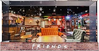 Acrylic Display Case for Lego 21319 Ideas Central Perk Friends TV Show Series Model, 3mm Dustproof Protection Storage Box, (Background)