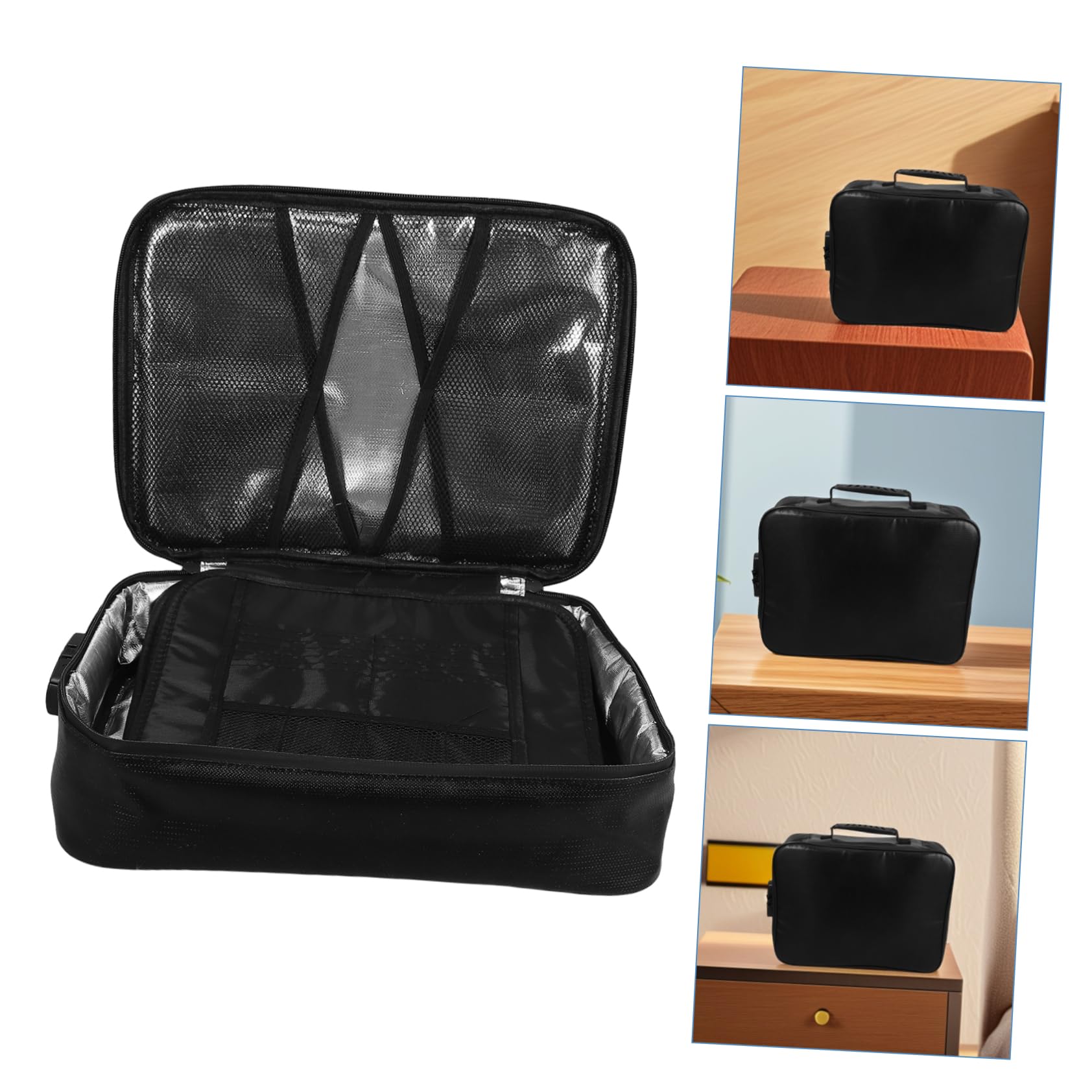 Operitacx Borsa Portadocumenti Ignifuga, Organizer Documenti con Lucchetto e Maniglia, Organizza Documenti, Multilivello, per Casa e Viaggio