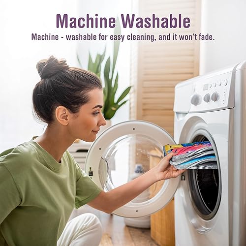 Miniatura 7 de Tapete de juego para bebé, 50 x 50 pulgadas, grueso, suave, antideslizante, lavable a máquina, para gatear para bebés y niños pequeños, actividad en