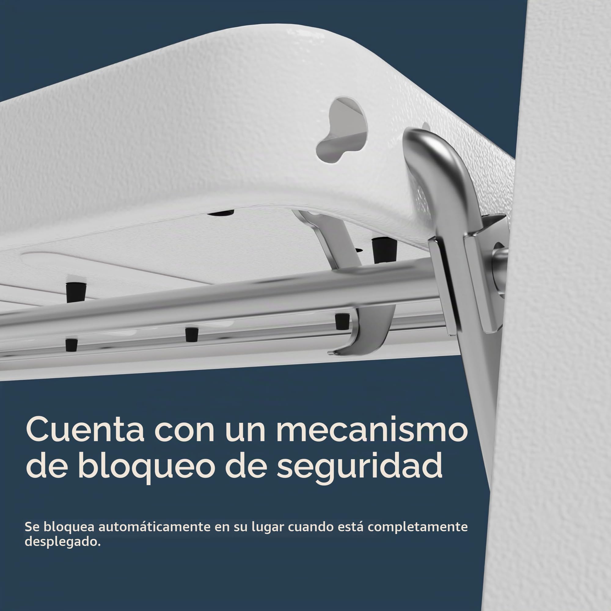 Home Vida Escalera de 4 peldaños, acero resistente, plegable, portátil con alfombrilla antideslizante