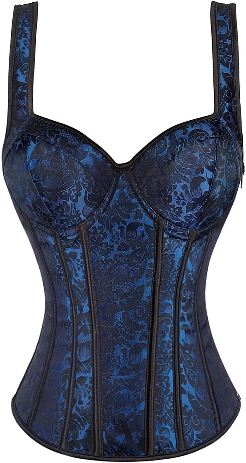 Jutrisujo Corset Top Dress Multi Layer Skirt Tulle Women Lingerie Bustier Zipper Strap Plus Size Ladies Basques