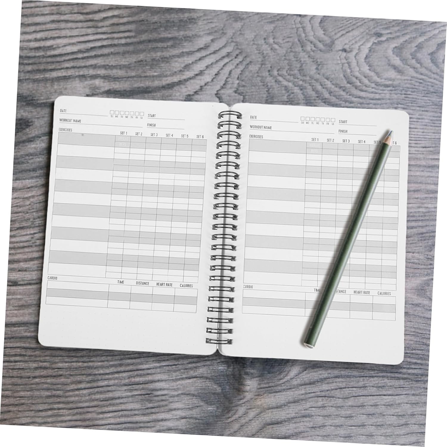 Fitness Planner Notebook Daily Workout Log Exercise Tracker for Men Women Compact Gym Journal for Health Goals and Meal Planning