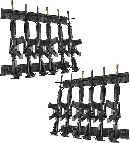 Miniatura 10 de ROBUST Soporte de pared ajustable para armas de pared soporte de pistola de acero resistente y estante de rifle de escopeta