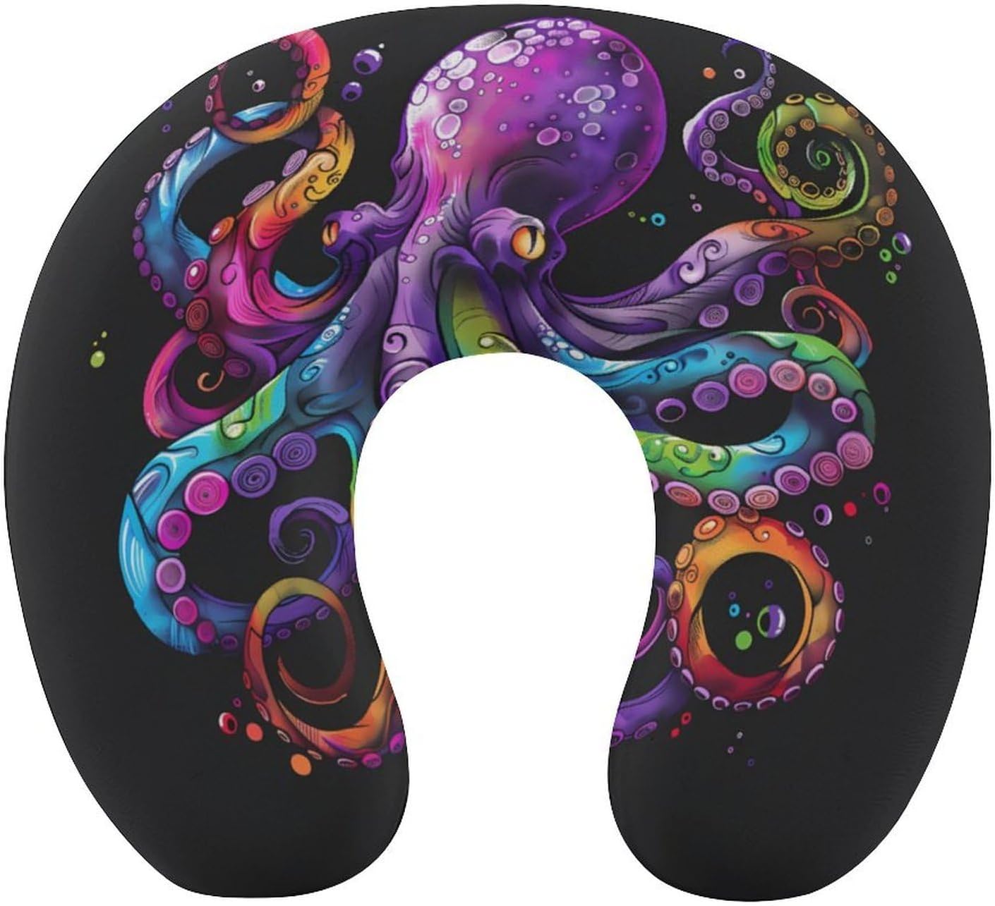 Elegant Colored Elegant Octopus Travel Pillow U Shape Neck Pillow Washable Pillowcase for Sleeping Chair