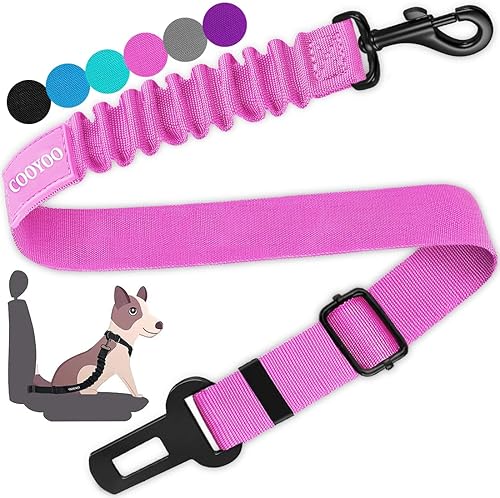 Miniatura 80 de COOYOO Dog Seat Belt,3 Piece Set Retractable Dog Car Adjustable Seatbelts for Vehicle Nylon Pet Safety Heavy Duty & Elastic & Durable Car Harness