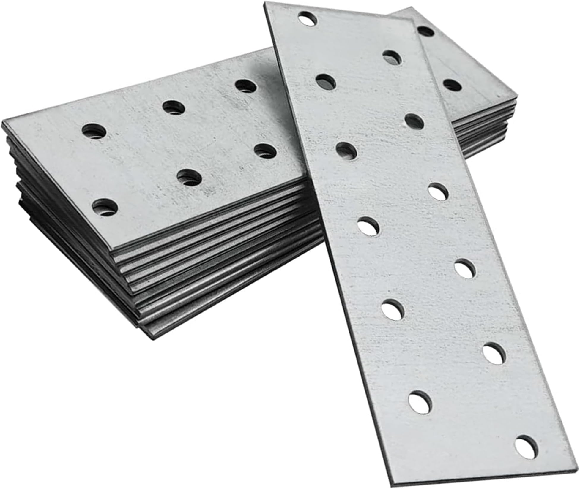 Flat Bracket 40 x 100 x 2mm Connecting Joining Plate ( Pack of: 3 ) Galvanised Heavy Duty Metal Steel Sheet Premium Flat Joining Bracket Plates DIYUK