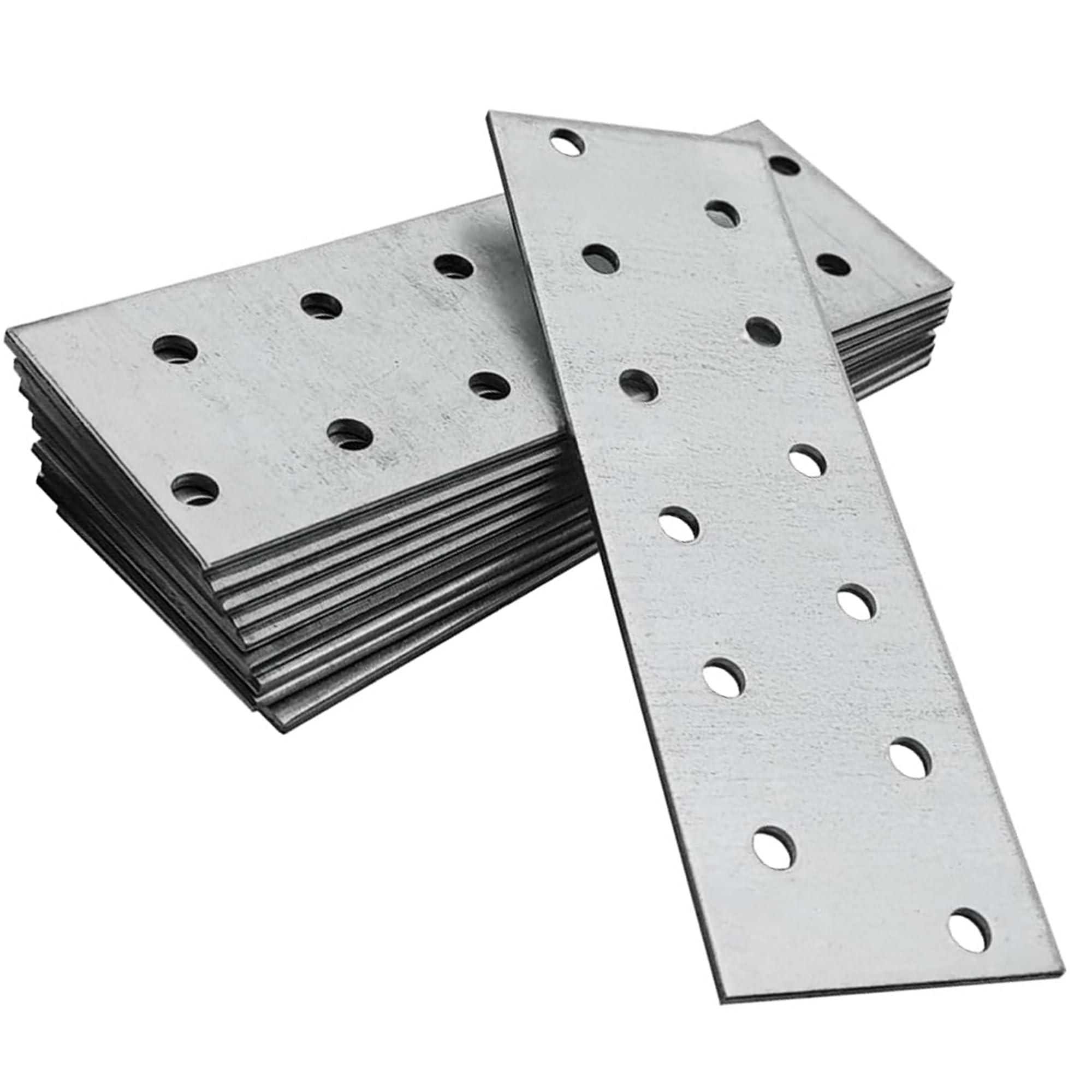 Flat Bracket 40 x 100 x 2mm Connecting Joining Plate ( Pack of: 3 ) Galvanised Heavy Duty Metal Steel Sheet Premium Flat Joining Bracket Plates DIYUK