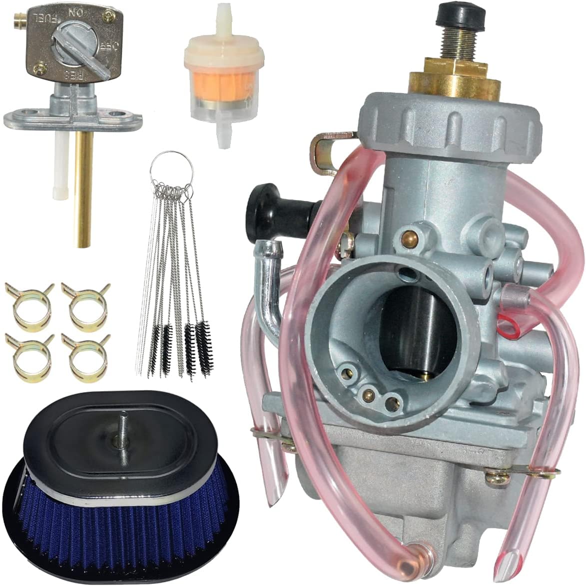 Blaster 200 Carburetor for Yamaha Blaster 200 YFS 200 1988-2006 ATV Carb Parts with Air Filter & Fuel Petcock Valve
