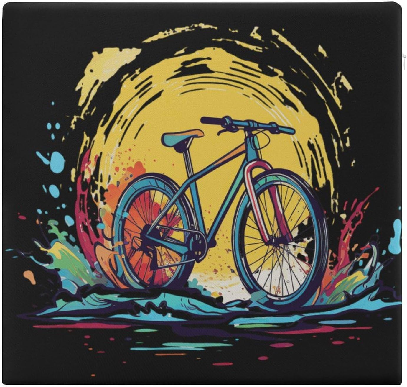 Mountain Bikees Floor Pillow Meditation Yoga Cushion Square Chair Cushion Pillows Seating for Adults