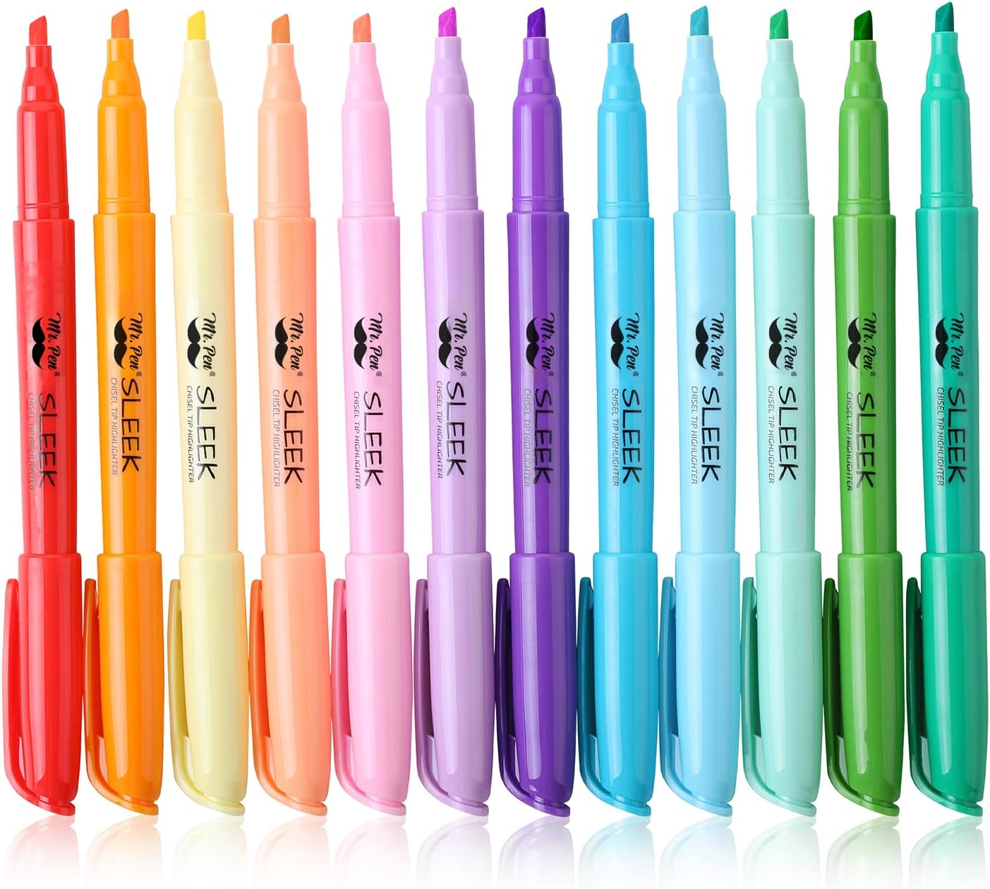 Highlighters, 12 Pack, Assorted Colors, Chisel Tip, Quick-Dry, Smear-Resistant, Odorless Highlighters for School, Office & Journaling