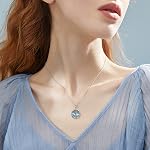 Tree of Life Necklace 925 Sterling Silver Abalone Shell Famliy Tree Pendant Necklace for Women Jewelry