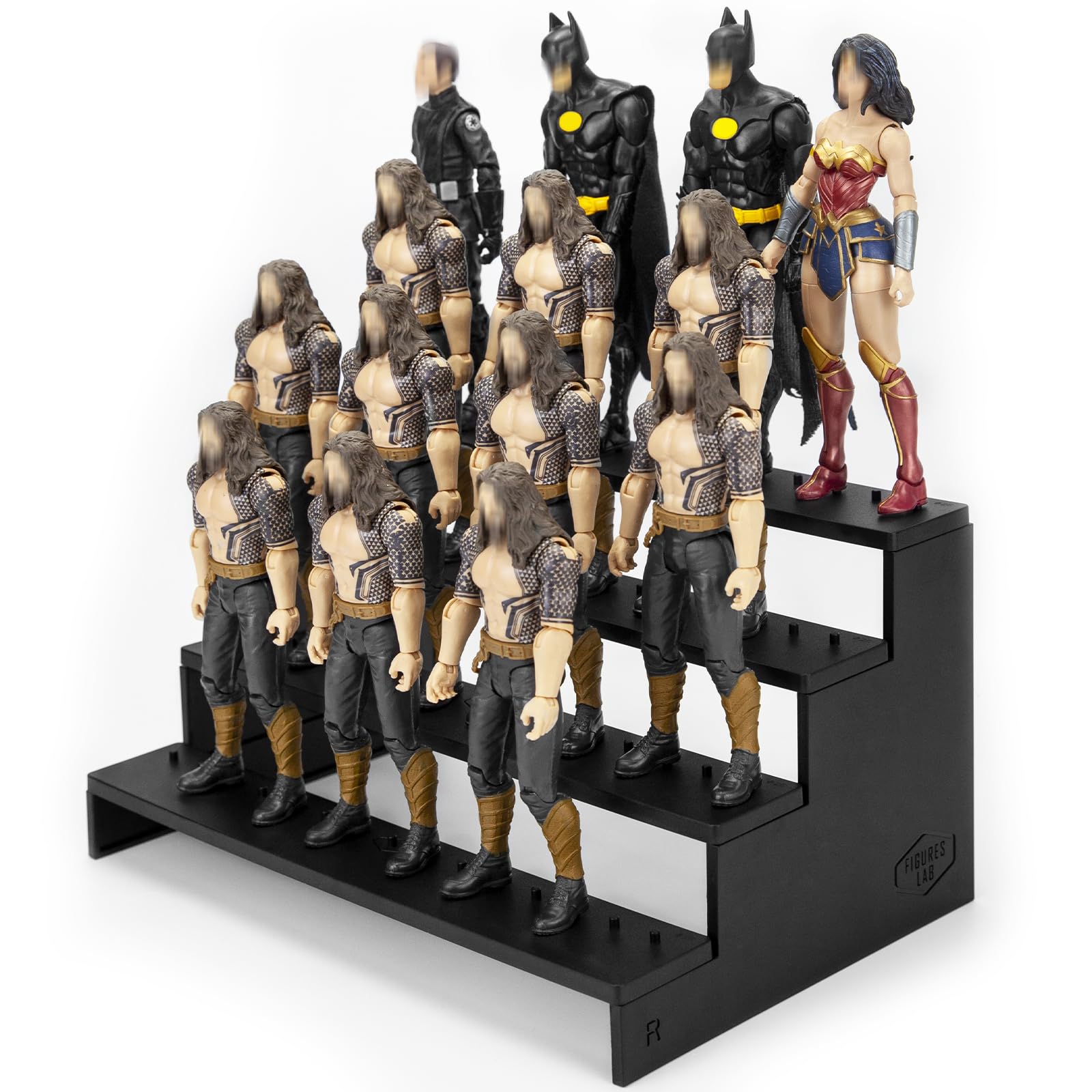 FIGURESLAB Risers Display Stands 6inch,Action Figure Peg for Organizer,Figure Toy Support Holder Base,Compatible with Mavel Legends/ GiJeo Classified Series etc. most 1/12 Scale Models,