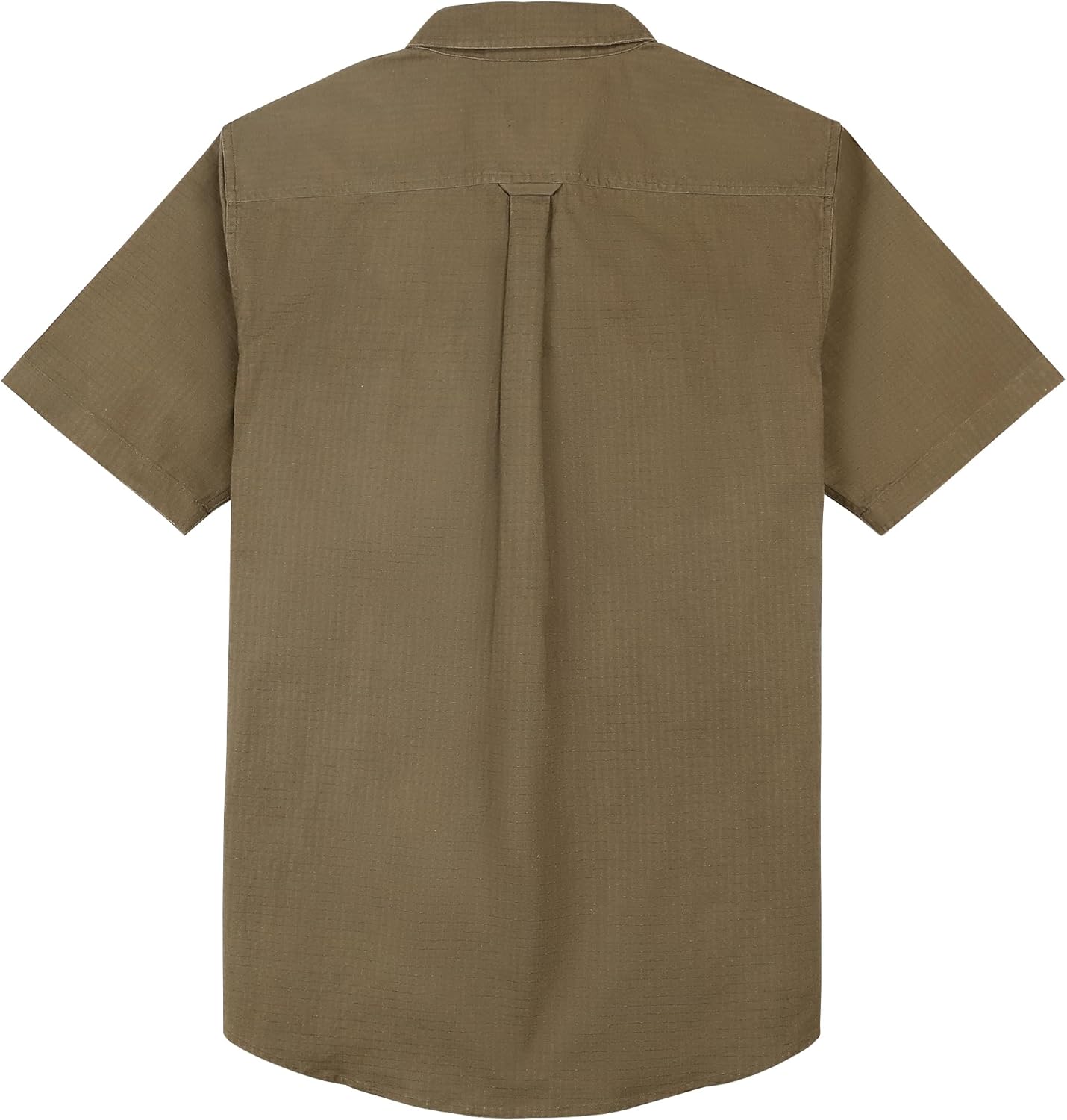 Dubinik® Mens Short Sleeve Button Down Shirts 2 Pocket Work Casual Vintage Cotton with Stretch - Image 2