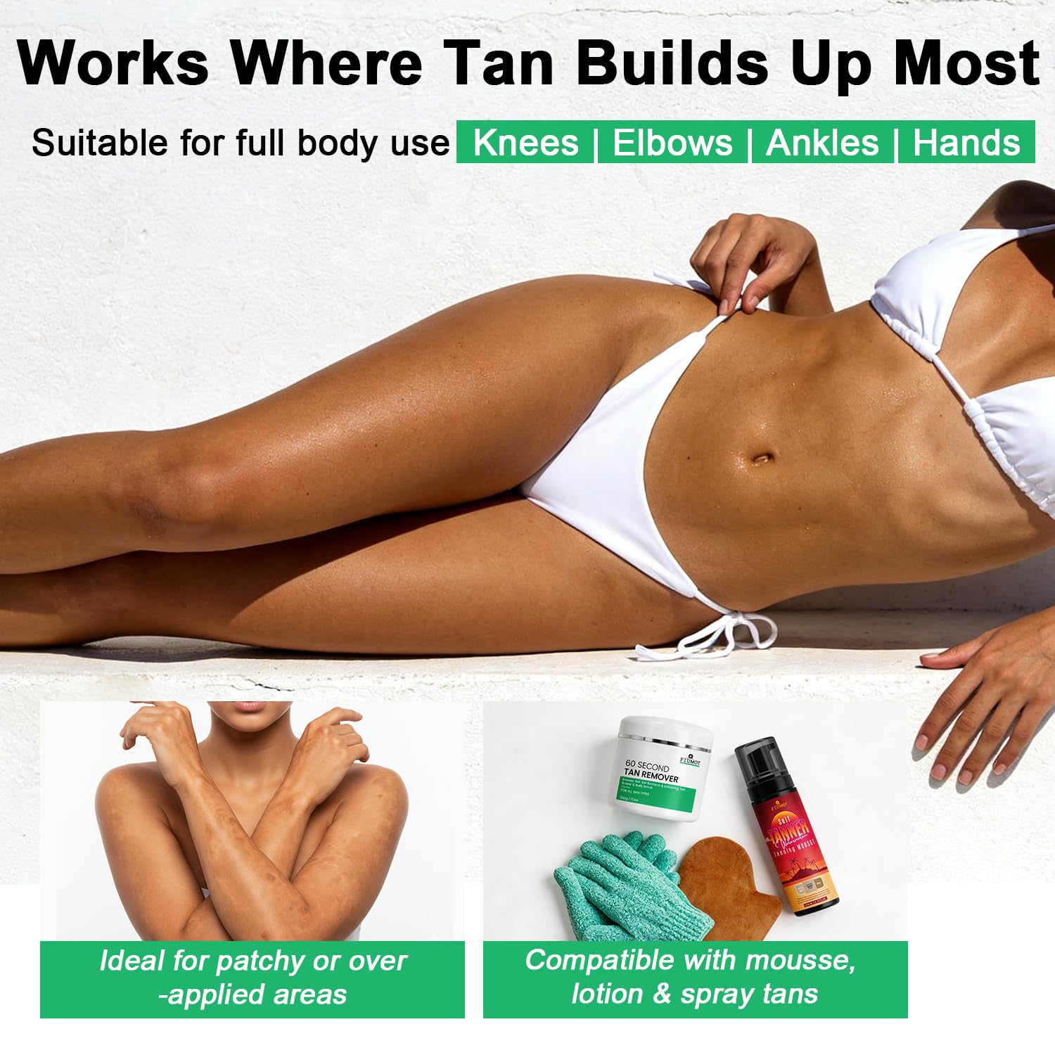60 Second Tan Remover Exfoliating Self-Tan Remover, Vegan, 17.6 oz