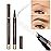 2 Pack Eyebrow Pen, Waterproof Microblading Eyebrow Pencil, 4 Tip Precise Eye Brow Makeup Pen for Women to Effortlessly Create Hair Like Natural Brows, Non Dry Out and Last All Day (Medium Brown)