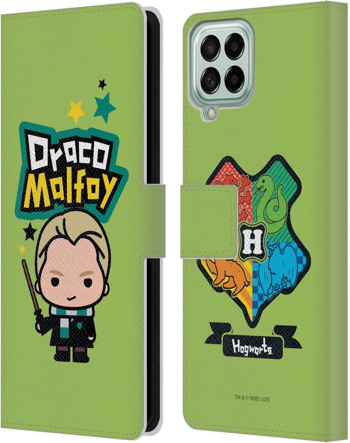 Head Case Designs Officially Licensed Harry Potter Draco Malfoy Deathly Hallows XXVIII Leather Wallet Case Compatible with Samsung Galaxy M53 (2022)