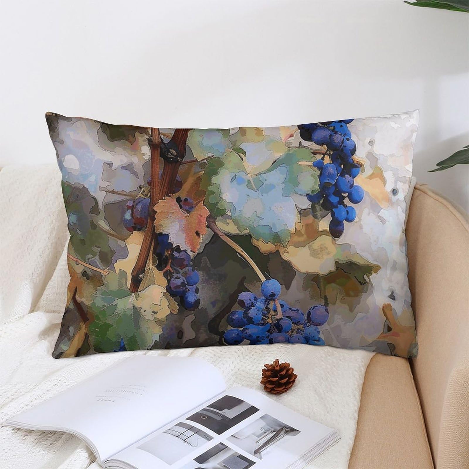 NTVOWPZO Decoration Throw Pillow Covers 12 "x20 Pillowcases Covers Art Painting of Vines Soft Pillowcases Modern Farmhouse Home Decor Sofa Cushions Covers for Couch Bed Living Room