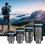 lightdow 4 Sizes Camera Lens Case Set, Thick Lens Case to Protect Camera Lenses, Camera Lens Bag Compatible with Sony Canon Nikon Pentax Olympus Panasonic DSLR Lens