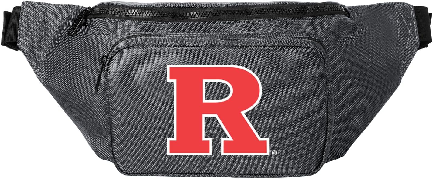 Large Rutgers Waist Pack or Mens RU Crossbody Bag - Versatile Travel, Sports, or Gameday Bag For Fans and Alumni, Men or Women