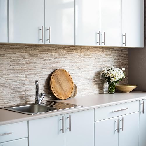 Vista 32 de Design House 189647 - Tiradores sólidos para gabinete, paquete de 10, tiradores de cajón de centro a centro, manijas de cocina modernas, acero Acero