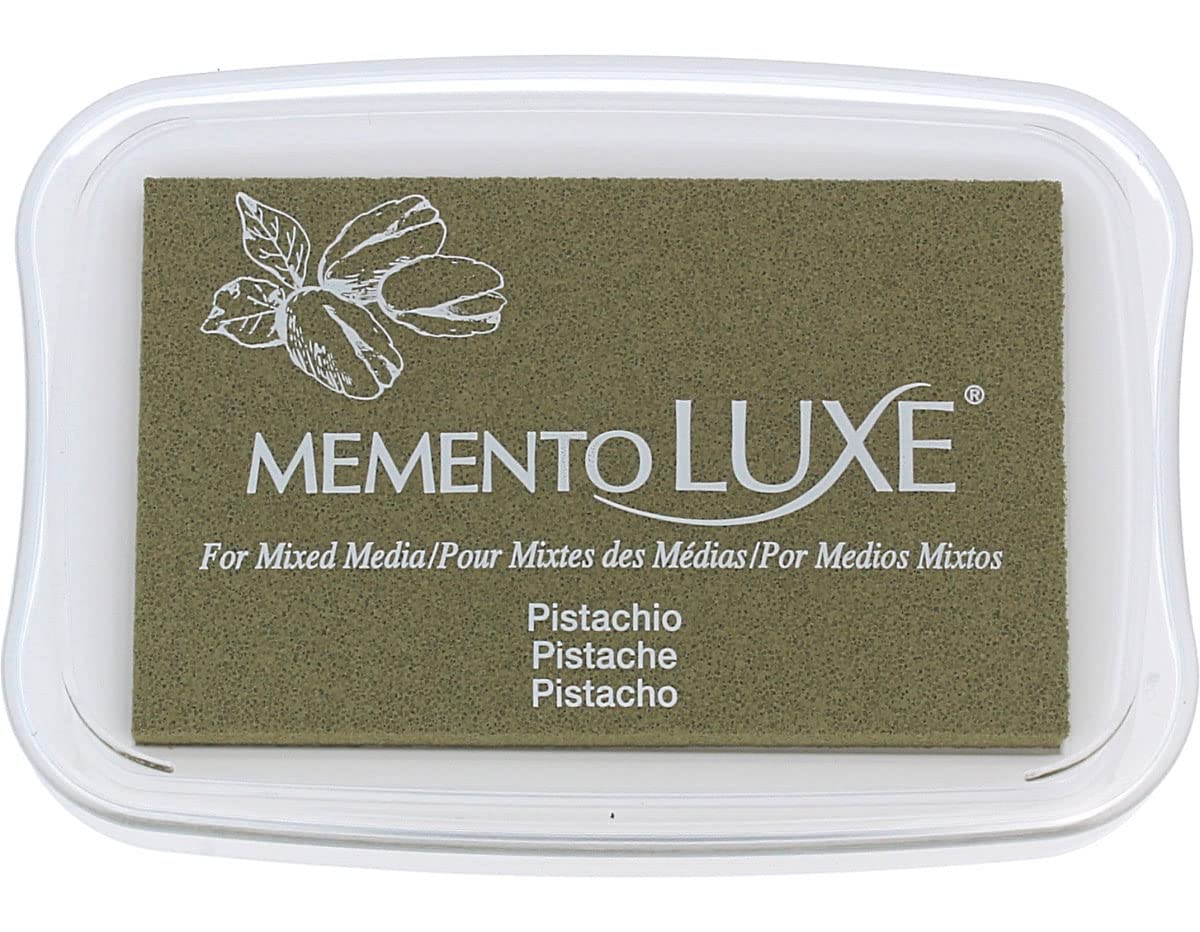 Tsukineko Memento Luxe Mixed Media Ink Pad - Pistachio, pad size: 7,6 x 4,7 cm