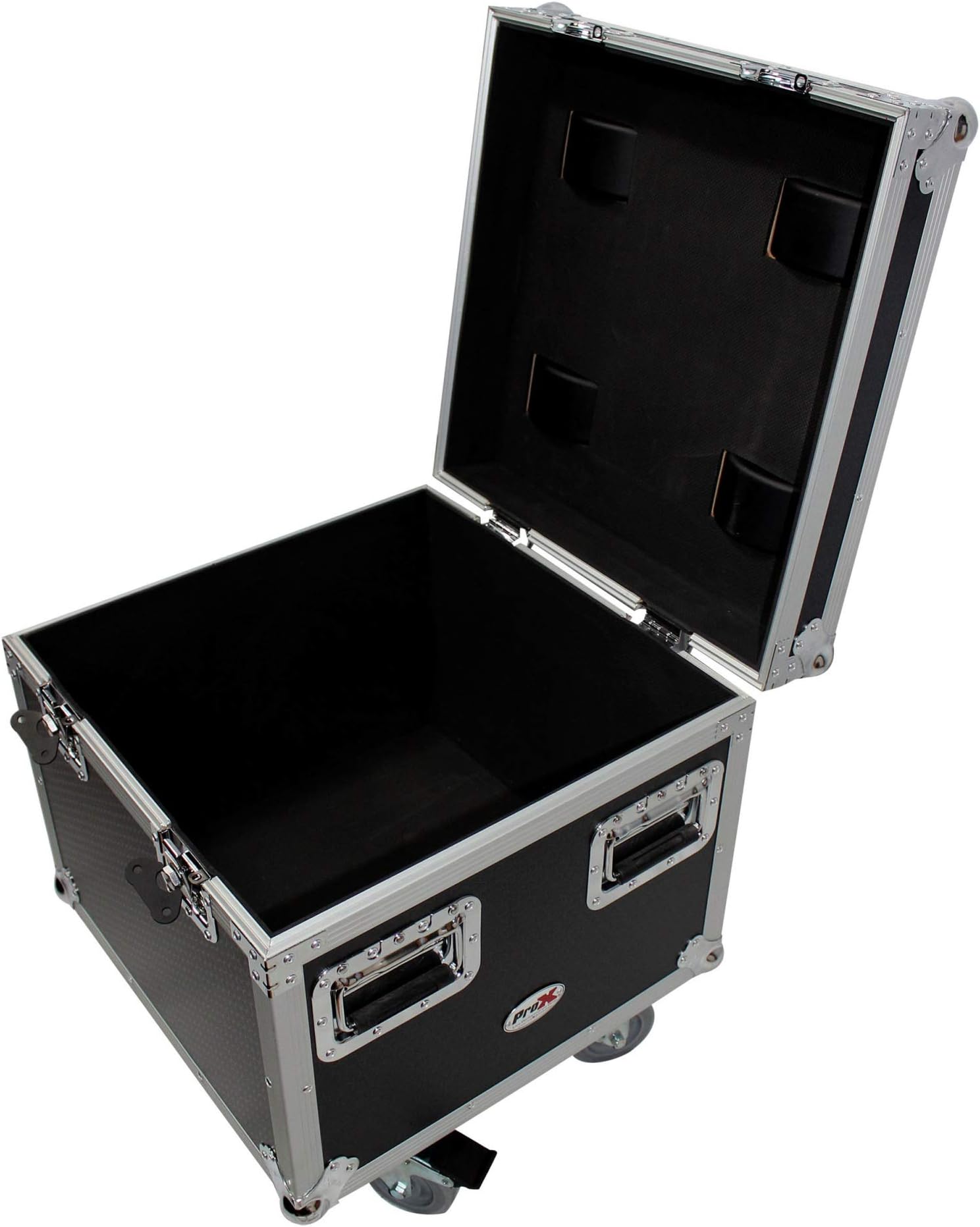 ProX Heavy Duty Utility Cable Transport Flight Road Case with 4inch Casters Exterior 20" x 20" x 22" Wheels and High-Density Protective Foam - Process Use CNC Technology - XS-UTL9W