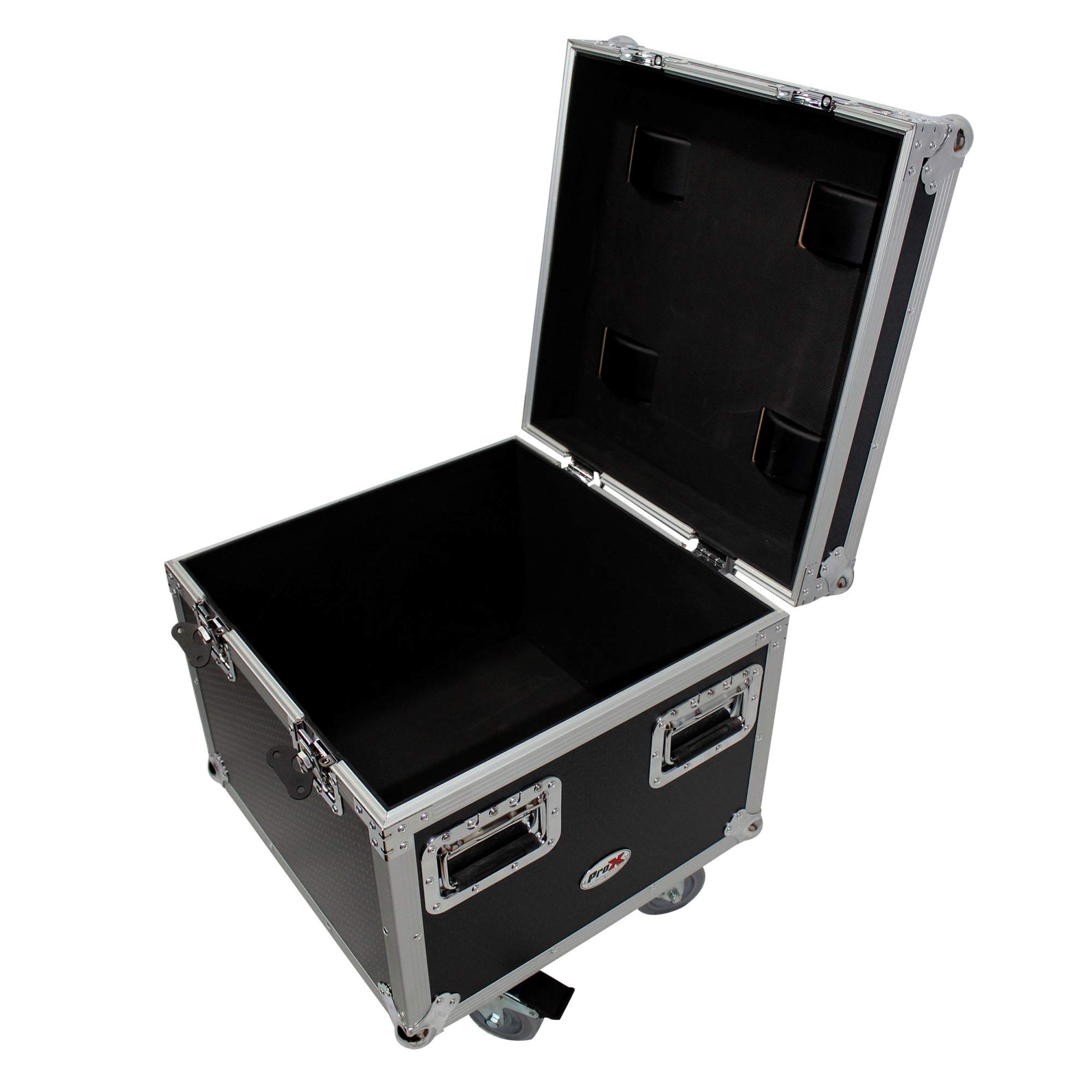 ProX Heavy Duty Utility Cable Transport Flight Road Case with 4inch Casters Exterior 20" x 20" x 22" Wheels and High-Density Protective Foam - Process Use CNC Technology - XS-UTL9W