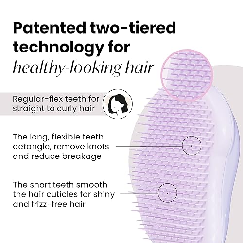Miniatura 2 de Tangle Teezer Cepillo desenredante original, cepillo de cabello seco y húmedo para todo tipo de cabello, lila