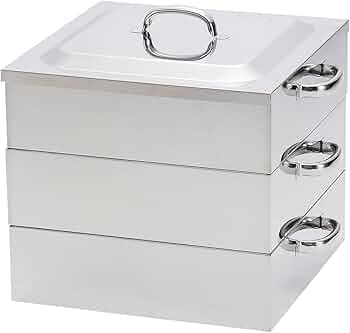 角蒸器 2段 業務用 電磁 18-8（ステンレス） 30cm 角蒸器 2段 業務用