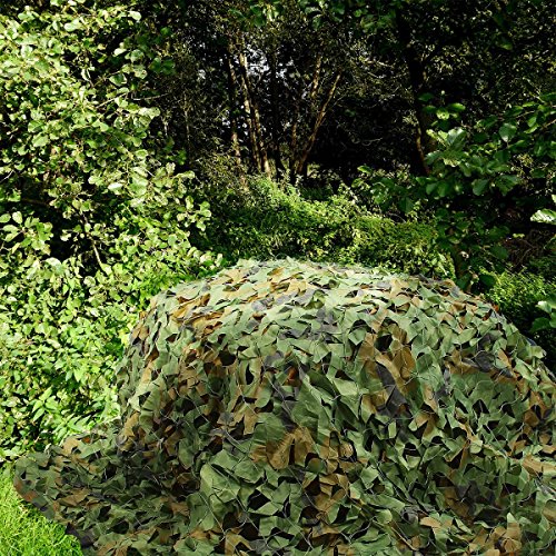 image for TargetEvo Woodland Camouflage Netting Camo Net for Military Camping Hu