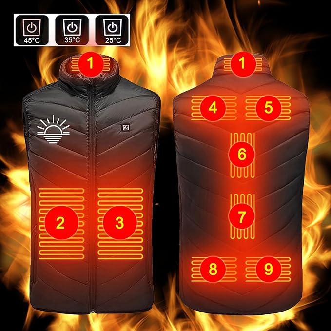 Gilet Riscaldante Gilet Riscaldato Uomo E Donna - Giubbotto Termico Con Cappuccio Abbigliamento Tecnico Caldo - Foto 6