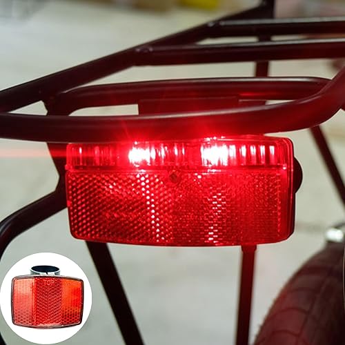 Miniatura 6 de Kit de 2 reflectores traseros de bicicleta, reflectores para manillar de bicicleta, reflector de manillar de bicicleta, impermeable, asiento