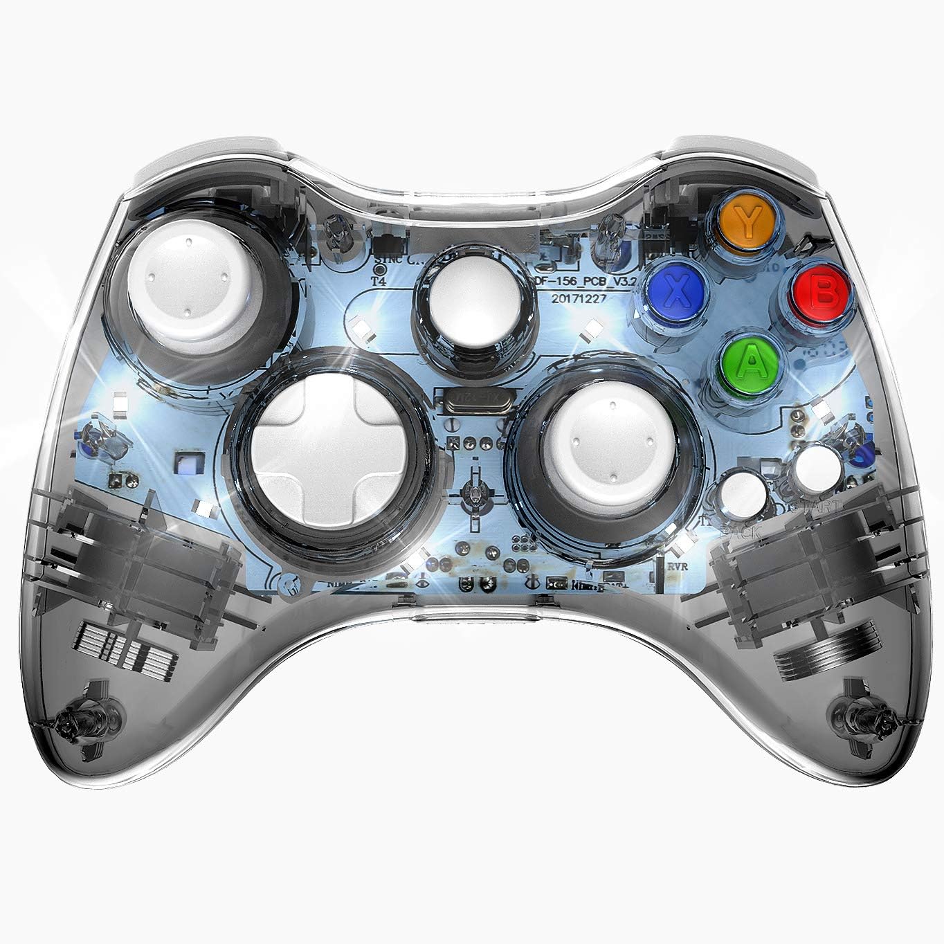 Wireless Controller with Cool LED (Black)